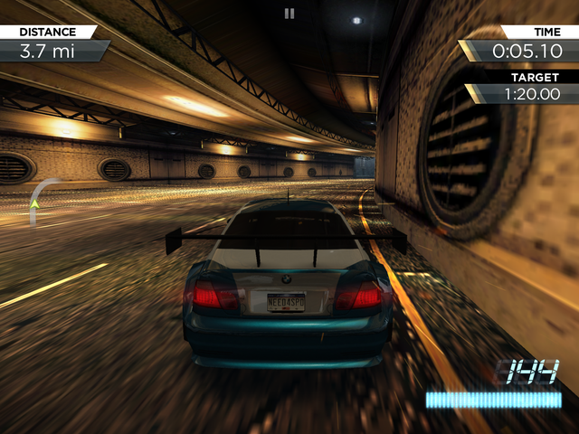 Версия iOS Need for Speed: Most Wanted для iOS отличается от консоли