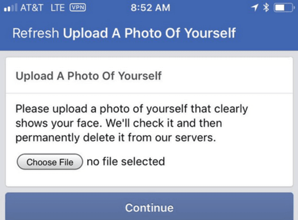 Если фотография его лица считается подлинной, блокировки будут удалены, а загруженное фото будет окончательно удалено с серверов Facebook